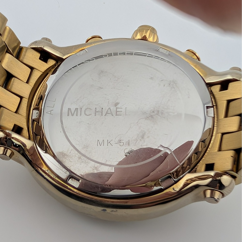 Michael Kors Madison Chronograph MK5172 Gold Tone Date Watch 40mm Women's - Picture 4 of 10